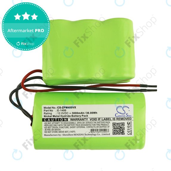 Batteria per Zepter PWC 400 Turbohey, E-1486, Ni-MH, 3000mAh, 12V, HQ