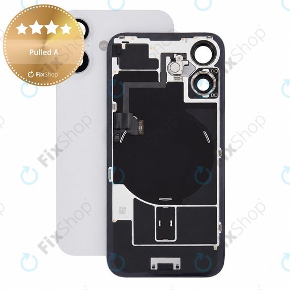 Vetro scocca posteriore per iPhone 16, White, Pulled A