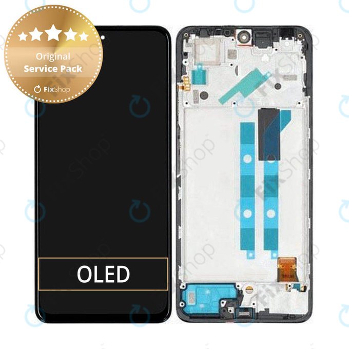 Schermo per Xiaomi Redmi Note 11 Pro 4G, 5G, Graphite Grey, Vetro touch con cornice, 5600010K6S00, 5600010K6T00, Genuine Service Pack