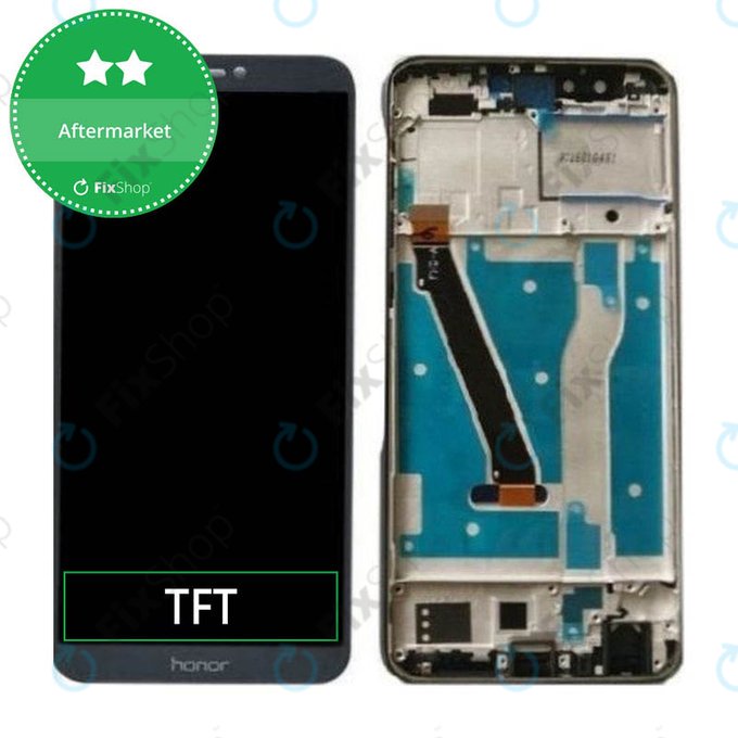 Schermo per Huawei Honor 9 Lite, Glacier Grey, Vetro touch con cornice