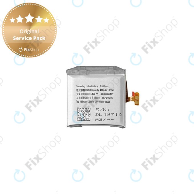 Batteria per Samsung Galaxy Watch 6 47mm Classic R960, R965, 425mAh, EB-BR965ABY, GH43-05162A, Genuine Service Pack