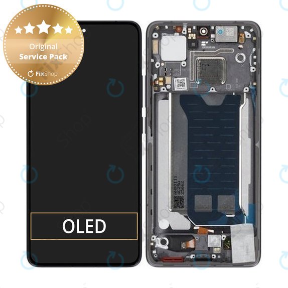 Schermo per Xiaomi Poco F7 Pro 5G, Black, Vetro touch con cornice, 56002300O1100, Genuine Service Pack