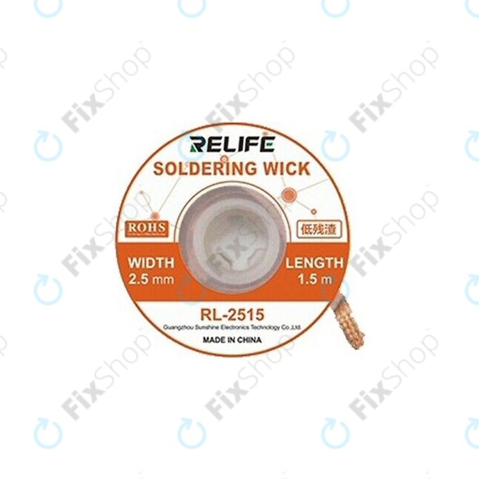 Treccia dissaldante potente 2,5 mm, Relife RL-2515