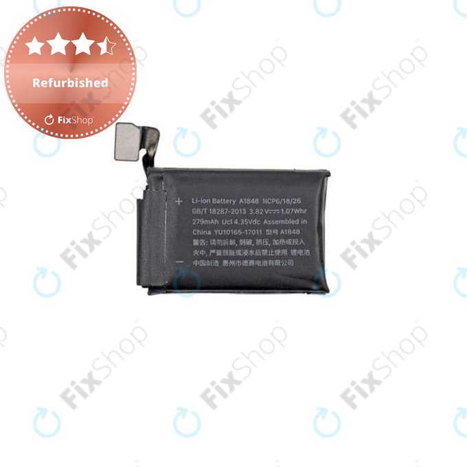 Batteria per Apple Watch 3 38mm, 279mAh, GPS e Cellular Version, Refurbished