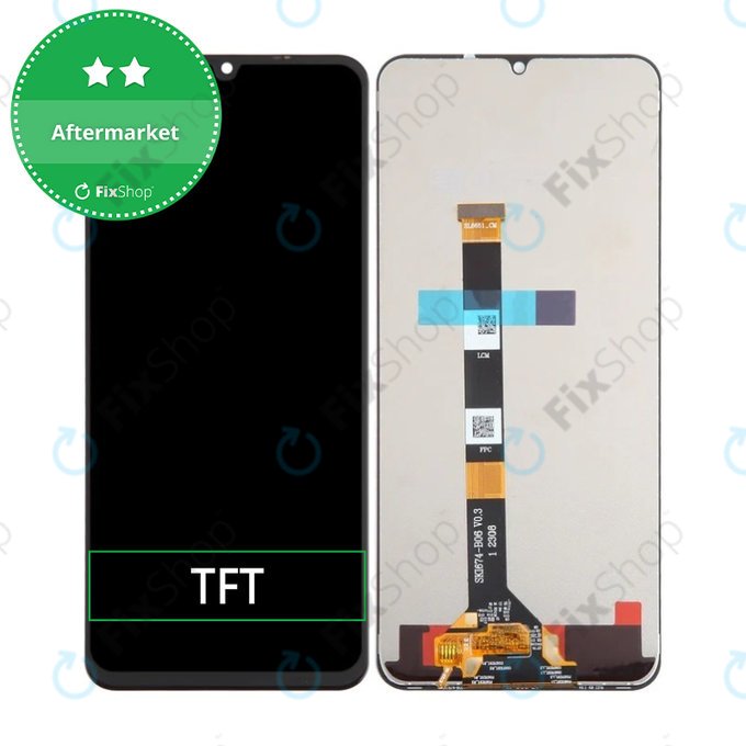 Schermo LCD per Realme C53 RMX3760, Vetro touch senza cornice