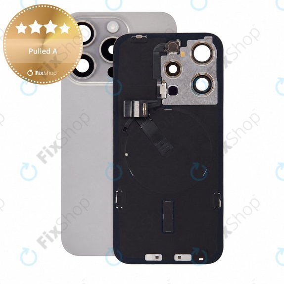 Vetro scocca posteriore per iPhone 15 Pro, Natural Titanium, Pulled A
