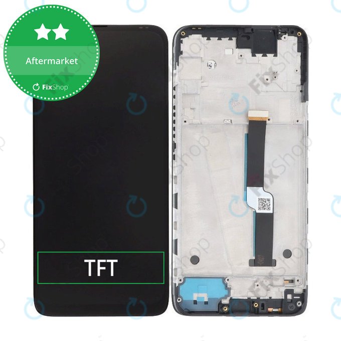 Schermo per Motorola One Fusion Plus, Black, Vetro touch con cornice
