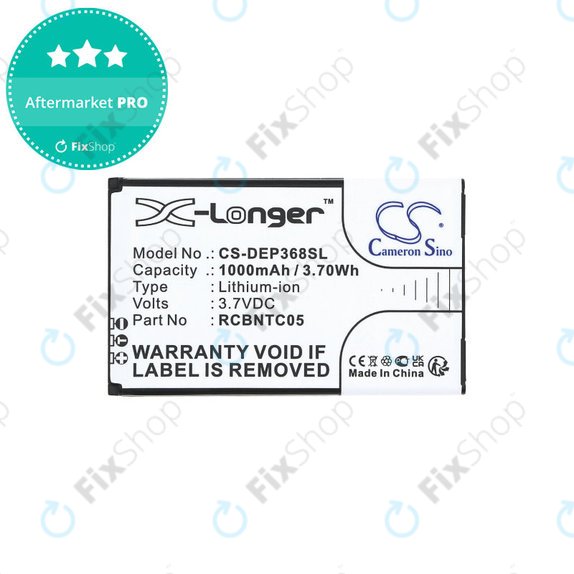 Batteria per Doro Primo 368, RCBNTC05, Li-Ion, 3.7V, 1000mAh, HQ