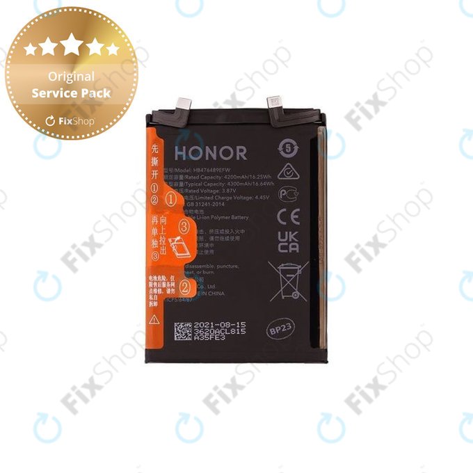 Batteria per Honor 50, HB476489EFW, 02354GNH, 4300mAh, Genuine Service Pack