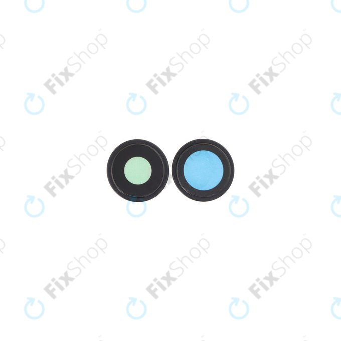 Lente fotocamera posteriore con frame 2 pz per iPhone 16, 16 Plus, Black