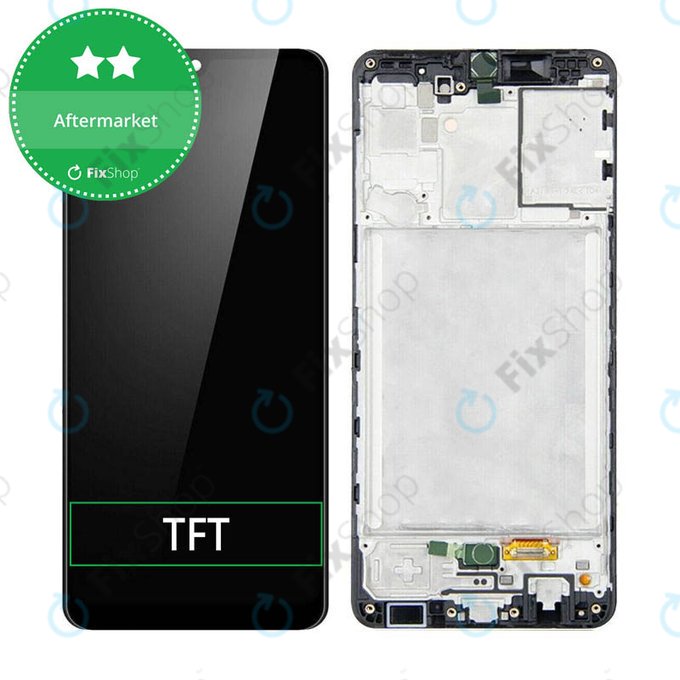 Schermo per Samsung A31 A315F, Prism Crush Black, Vetro touch con cornice