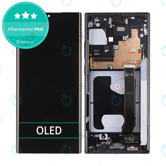Schermo OLED per Samsung Note 20 Ultra N986B, Mystic Black, Vetro touch con cornice