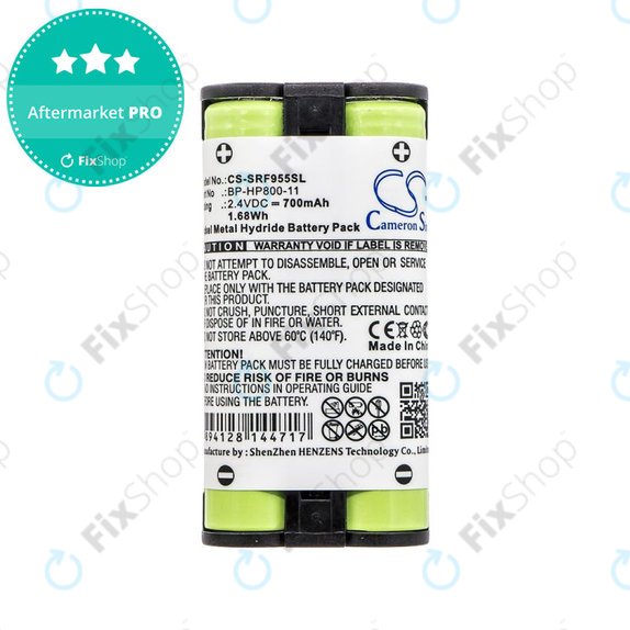 Batteria per Sony MDR RF995, MDR RF400, BP-HP800-11, Ni-MH, 2.4V, 700mAh, HQ