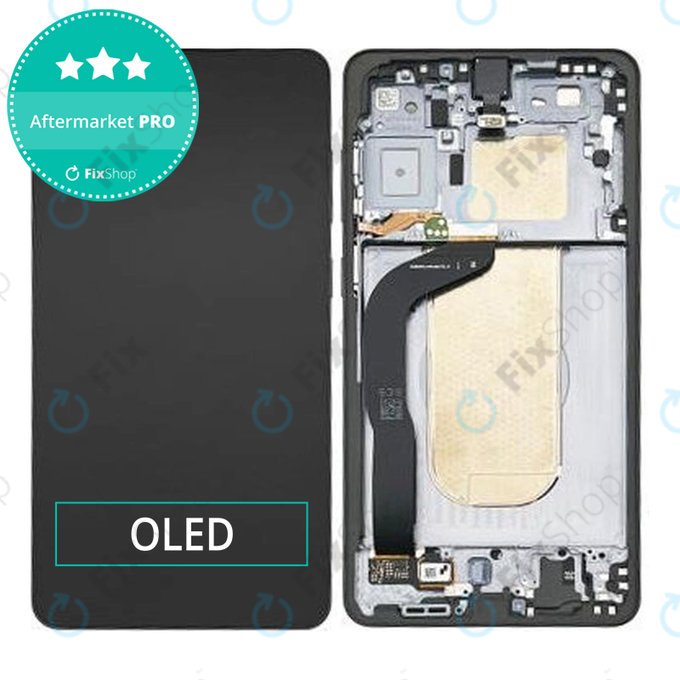 Schermo OLED per Samsung S25 Edge, Titanium Jetblack, Vetro touch con cornice
