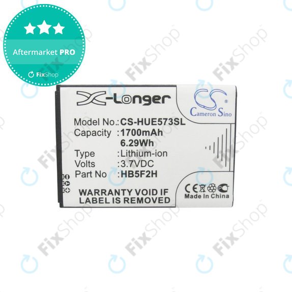 Batteria per Huawei E5330, HB5F2H, Li-Ion, 1700mAh, 3.7V, HQ