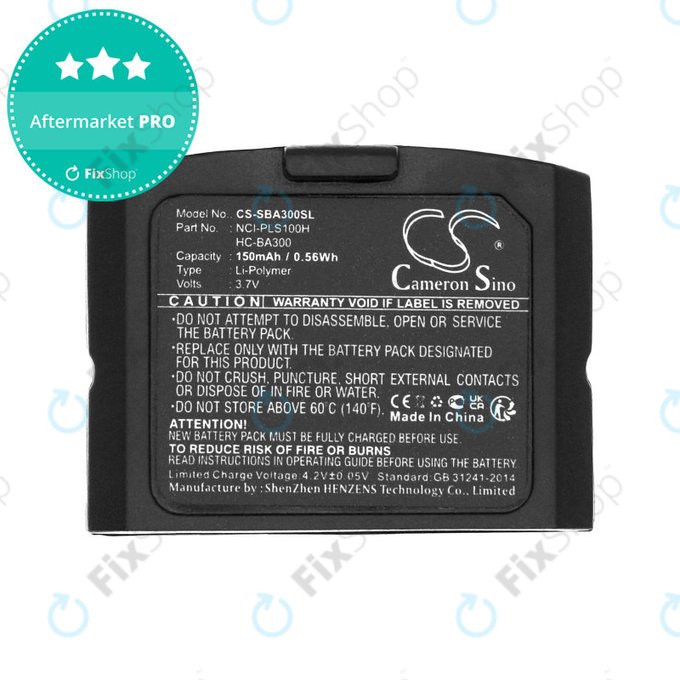 Batteria per Sennheiser IS 410, IS 4200, RR 4200, SET 830, SET 840, HC-BA300, Li-Pol, 3.7V, 150mAh, HQ