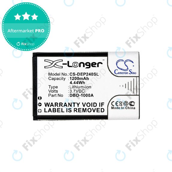 Batteria per Doro 1370, 1372, 2404, 6040, DBO-1000A, Li-Ion, 3.7V, 1200mAh, HQ