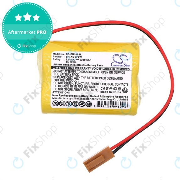 Batteria per Beta iSV Amplifier, Li-MnO2, BR-AGCF2W, 2200mAh, 6V, HQ