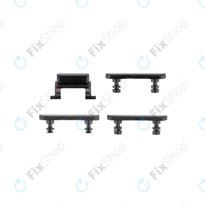 Set pulsanti laterali accensione, volume e silenzioso per iPhone 7 Plus, Black