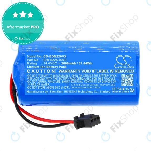 Batteria per Lenovo, Neebo Prixton Ecovacs Ultenic 220-6225-0020, Li-Ion, 2600mAh, 14.4V, HQ