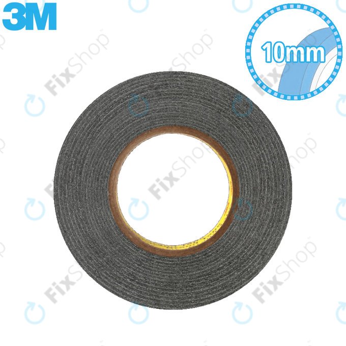 Nastro biadesivo 3M, 10mm x 50m, Black