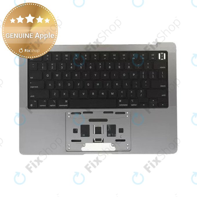Top case con tastiera US e batteria per MacBook Pro 14", A2442 (2021), A2779 (2023), Space Gray, 661-32210, Genuine Apple