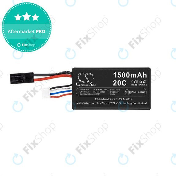 Batteria per Parrot Ar.drone 2.0, Li-Pol, 1500mAh, 11.1V, HQ