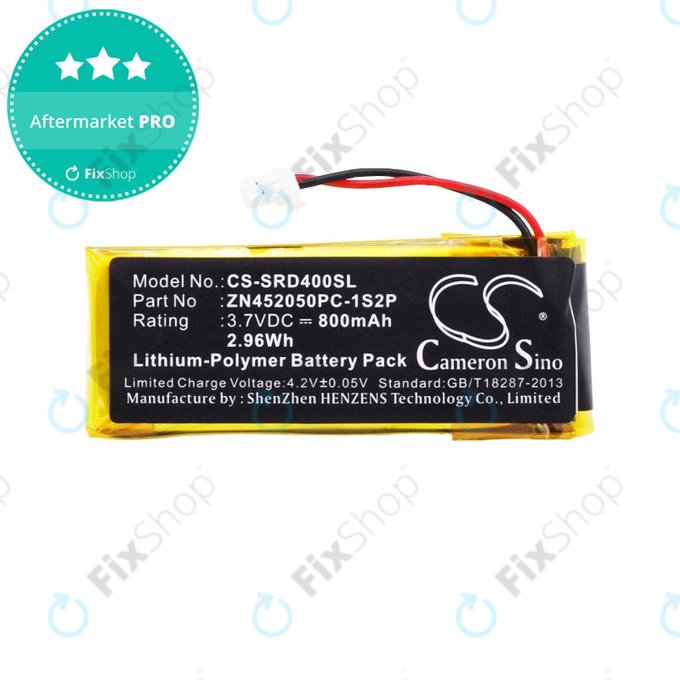 Batteria per Cardo Scala Rider G4, ZN452050PC-1S2P, Li-Pol, 3.7V, 800mAh, HQ