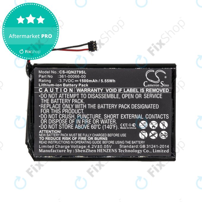 Batteria per Garmin Nüvi 2757, 361-00066-00, Li-Ion, 1500mAh, 3.7V, HQ