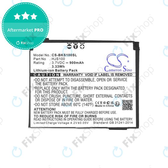 Batteria per Becker HJS 100, HJS100, Li-Ion, 900mAh, 3.7V, HQ