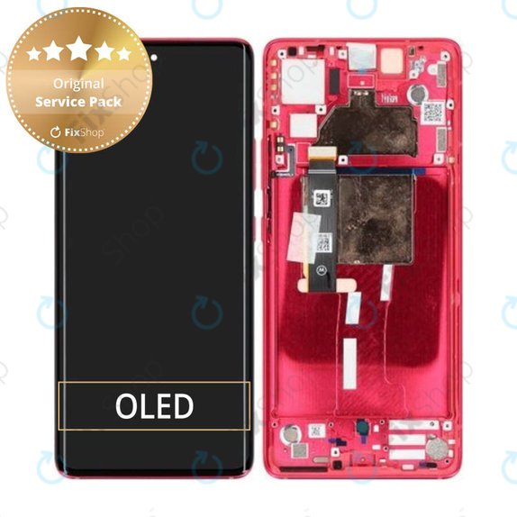 Schermo per Motorola Edge 30 Fusion, Viva Magenta, Vetro touch con cornice, 5D68C22034, Genuine Service Pack