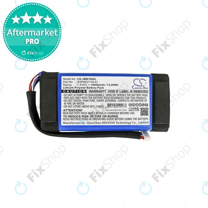 Batteria per JBL Boombox JEM3316, JEM3317, JEM3318, GSP0931134 01, 10000mAh, HQ