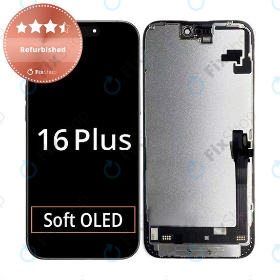 Schermo per iPhone 16 Plus, Vetro touch con cornice, Refurbished