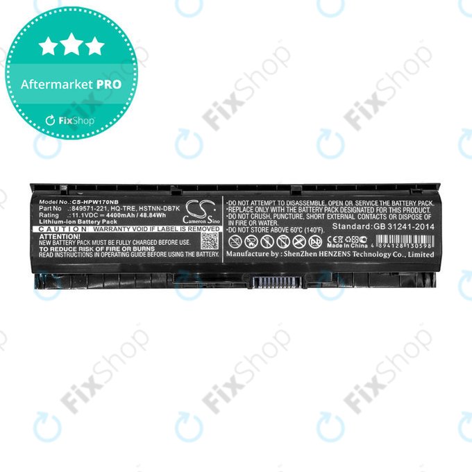 Batteria per HP 17, Omen 17, Pavilion 17, 849571-221, Li-Ion, 4400mAh, 11.1V, HQ