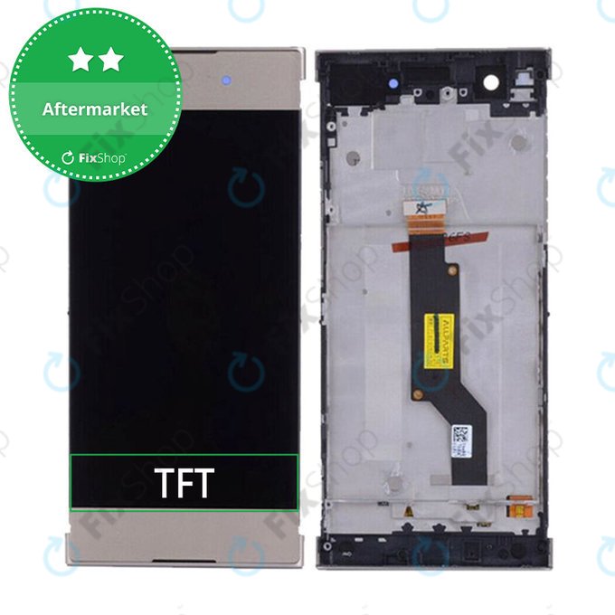 Schermo per Sony Xperia XA1 G3121, Gold, Vetro touch con cornice