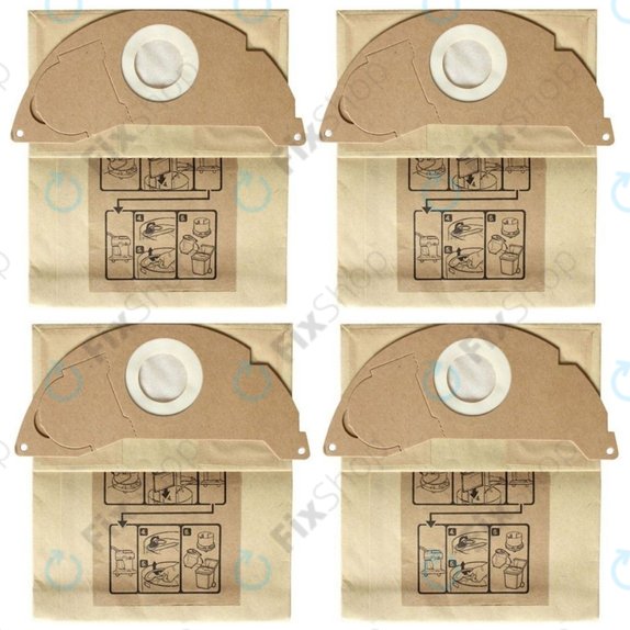 Sacchetto per aspirapolvere, 4 pz. per Kärcher SE 5.100, SE 6.100