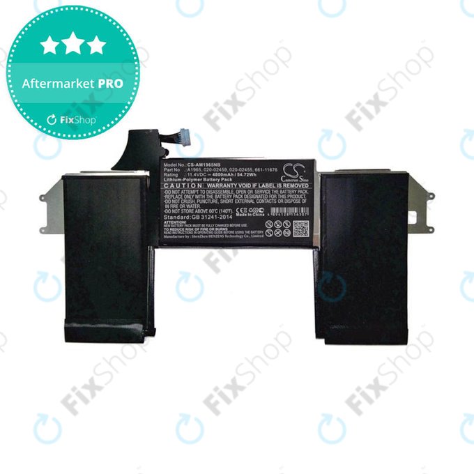 Batteria A1965 per MacBook Air 13" A1932 (Late 2018 - Mid 2019), A2179 (2020), 4800mAh, HQ