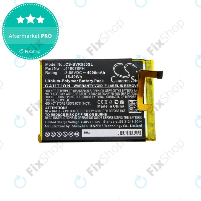 Batteria per Blackview BV5500, 416078PH, Li-Pol, 3.85V, 4000mAh, HQ