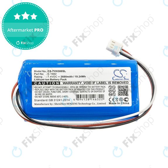 Batteria per Televes H30FLEX, E-1982, Li-Ion, 2600mAh, 7.4V, HQ