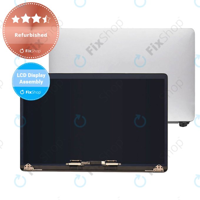 Schermo LCD per MacBook Pro 15" A1990 (2018 - 2019), Silver, Display, Vetro frontale, Scocca, Refurbished