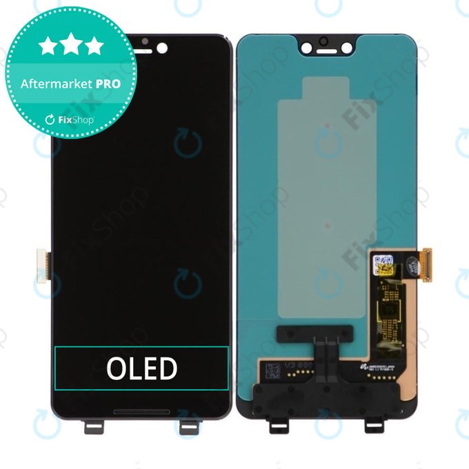 Schermo OLED per Google Pixel 3 XL, Vetro touch senza cornice