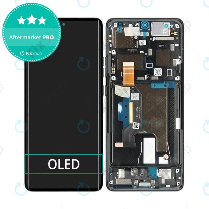 Schermo OLED per Motorola Edge 50 Ultra, Vetro touch con cornice, Forest Grey