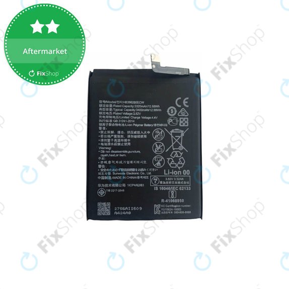 Batteria per Huawei P20, Honor 10, HB396285ECW, 3400mAh