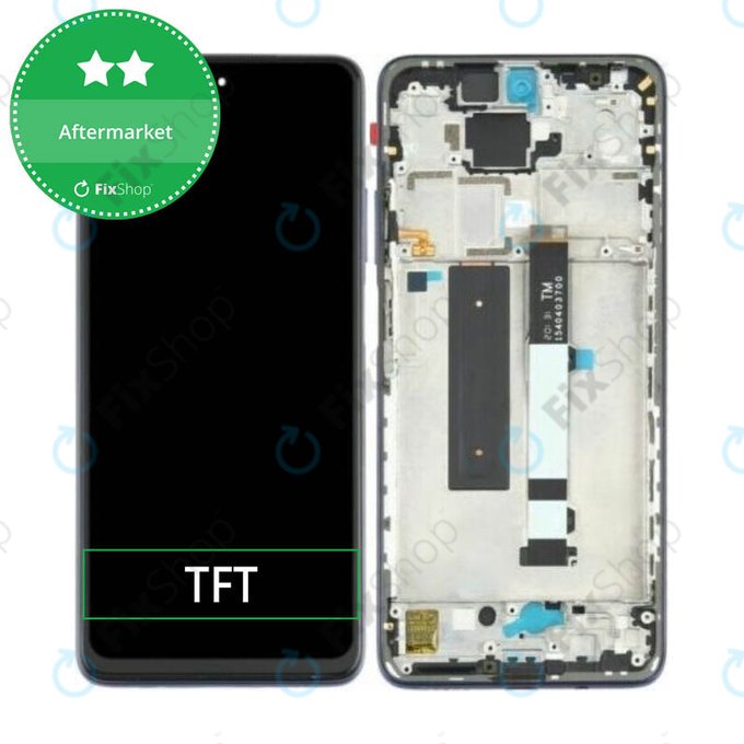 Schermo per Xiaomi Redmi Note 9 Pro 5G M2007J17C, Black, Vetro touch con cornice