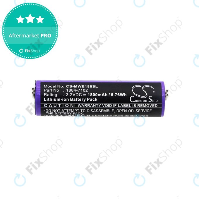 Batteria per Moser Ermila 1884, 1885, Wahl 1884 LI+PRO, Wahl Ermila 1884, 1885, LiFePO4, -, 1800mAh, 3.2V, HQ
