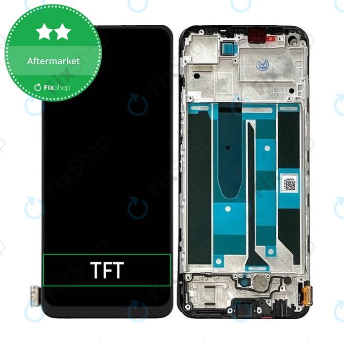 Schermo per Realme 8 Pro, Black, Vetro touch con cornice