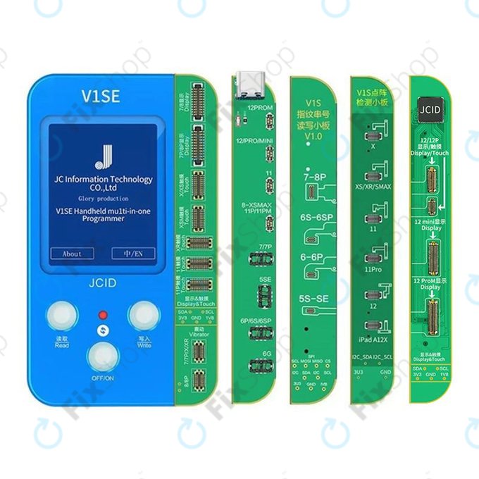 Programmatore con schede LCD, batteria, impronta digitale, Face ID e serie 12 per iPhone 7 - 12 Pro Max, JC V1SE