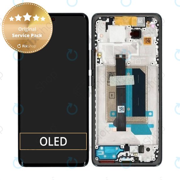 Schermo per Xiaomi Redmi Note 14 Pro+ 5G , Midnight Black, Vetro touch con cornice, 5600190O16U00, Genuine Service Pack