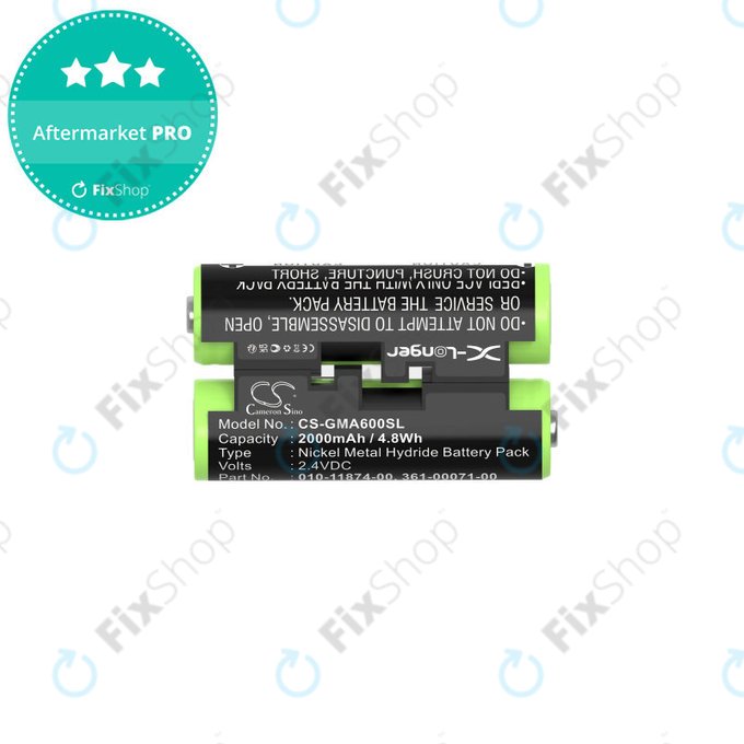 Batteria per Garmin Oregon 600, 650, Astro 320, 430, Striker 4, 010-11874-00, Ni-MH, 2000mAh, 2.4V, HQ