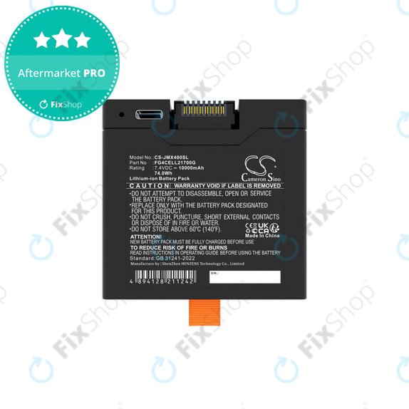 Batteria per JBL Partybox Club 320, Partybox Stage 320, Xtreme 4, FG4CELL21700G, Li-Ion, 10000mAh, 7.4V, HQ